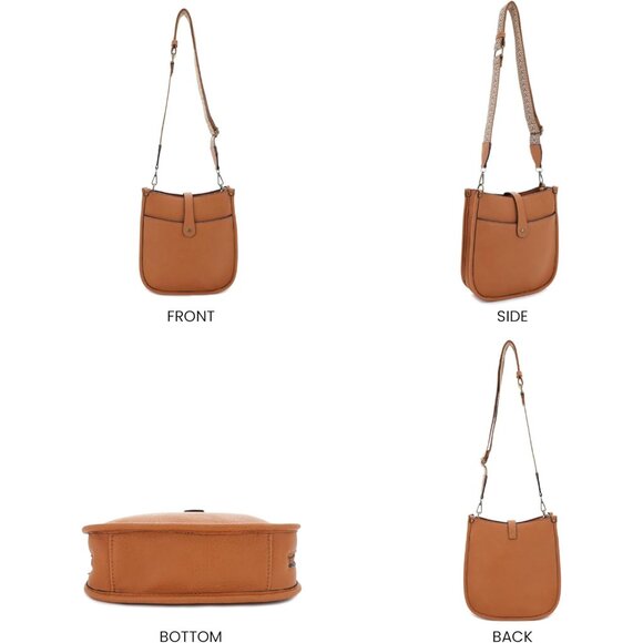 Chelsea Faux Leather Concealed Carry Crossbody Bag Tan Stylish Secure - Picture 6 of 6